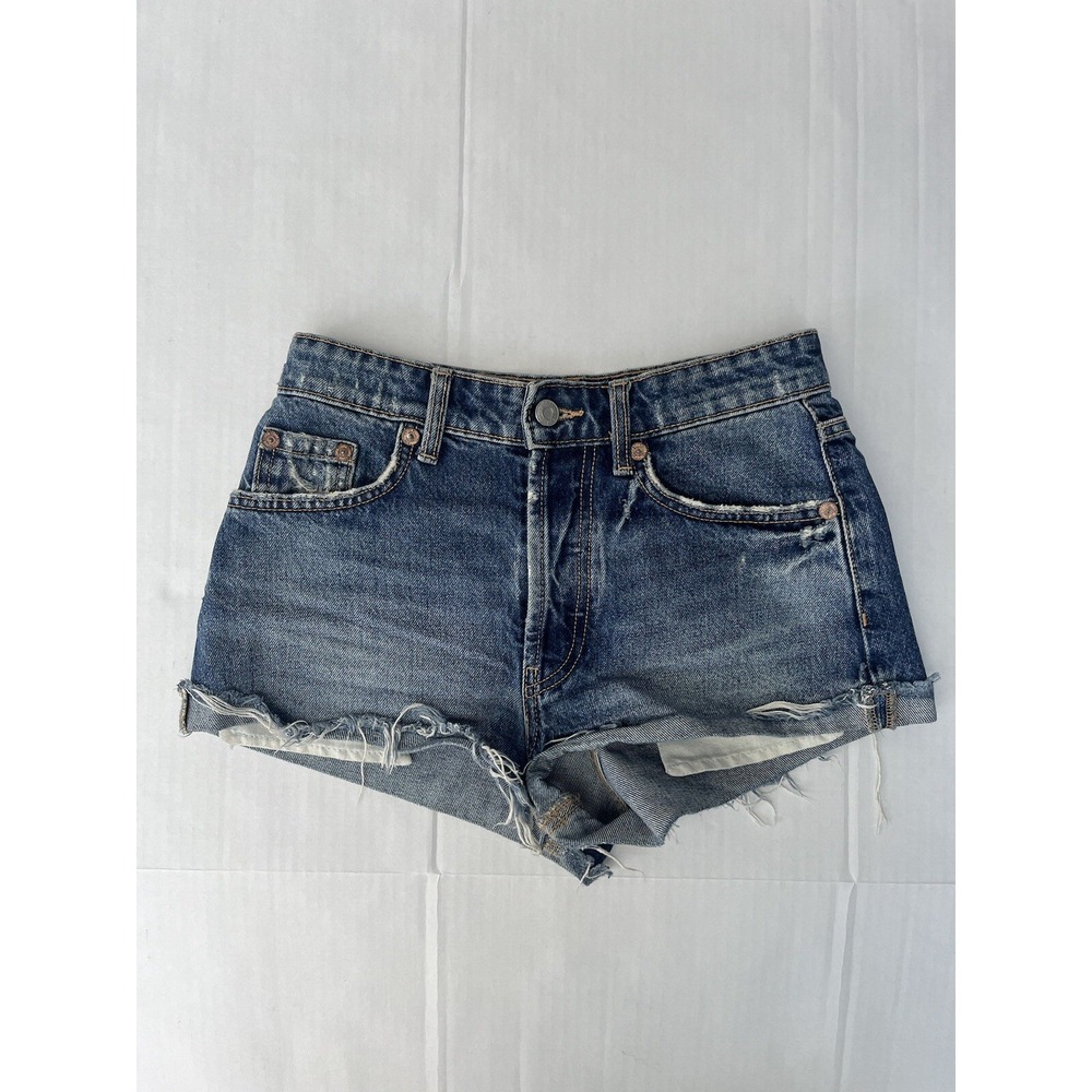 Zara Booty Jean Shorts Womens Size 0 Distressed Cut-Offs